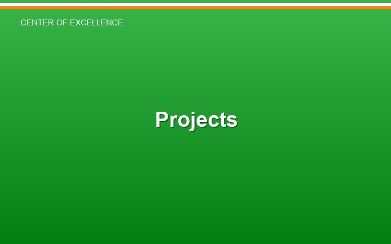 Projects — Center of Excellence